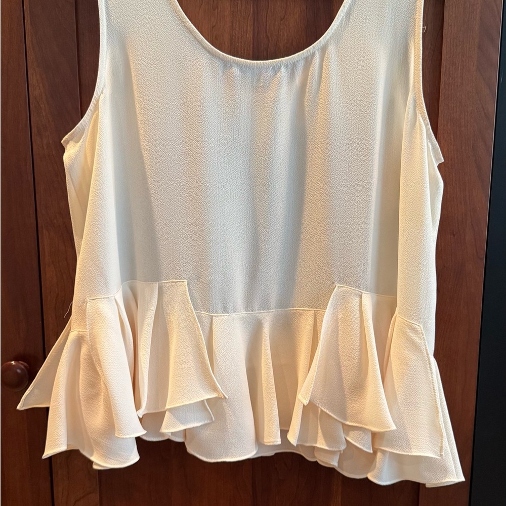 1. State Cream Ruffle Blouse